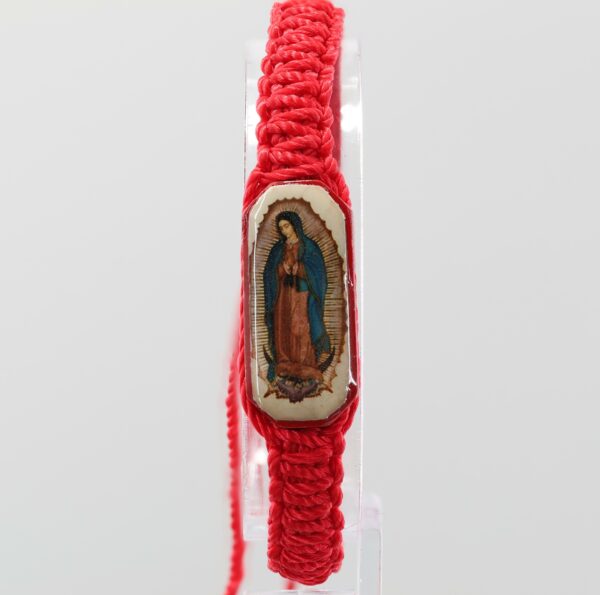 Virgin Mary Adult Bracelet | Realistic Image |Red