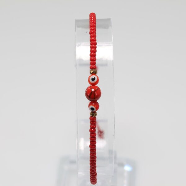 Red Evil Eye Newborns/Toddlers Bracelet | Red Czech Beads & Red Howlite