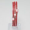 Red Evil Eye Newborn/Toddler Bracelet | Red Czech Beads & Rose Quartz