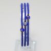 Blue Evil Eye Newborn/Toddler Bracelet | Blue Czech Beads