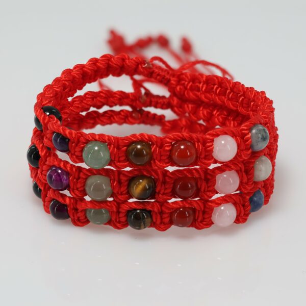 Seven Chakra Adult Bracelet | Red