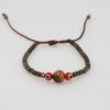Red Evil Eye Newborns/Toddlers Bracelet | Brown/Gold Czech Beads & Tiger’s Eye