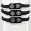 St Benedict Double Medallion Bracelet | Black