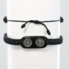 St Benedict Double Medallion Bracelet | Black