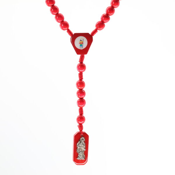 Santa Muerte/Holy Death Wooden Rosary | Red