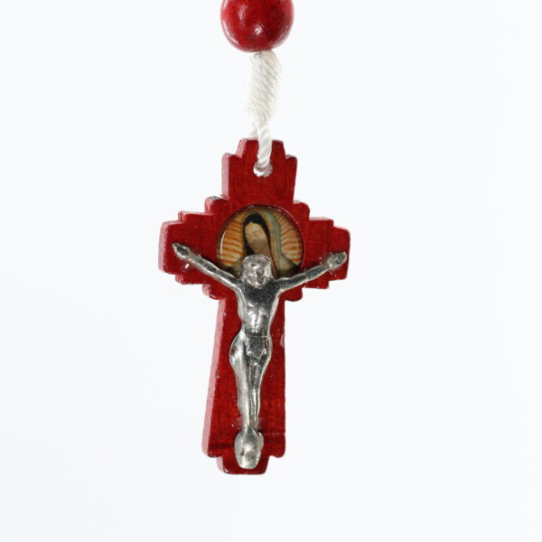 Our Lady of Guadalupe Wooden Rosary | Red