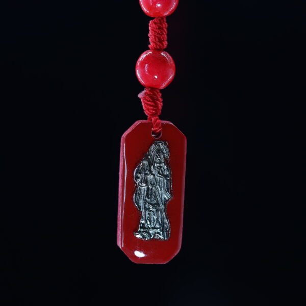 Santa Muerte/Holy Death Wooden Rosary | Red
