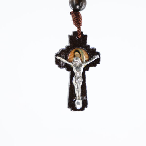 Our Lady of Guadalupe Wooden Rosary | Brown