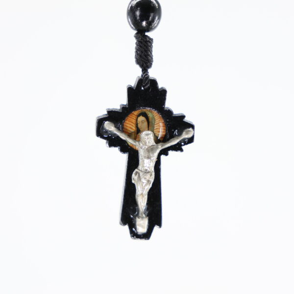 Our Lady of Guadalupe Wooden Rosary | Black