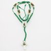 Saint Jude Thaddeus Small Wooden Rosary  | Green and White