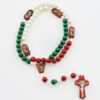 Our Lady of Guadalupe Wooden Rosary  | Green, White, and Red
