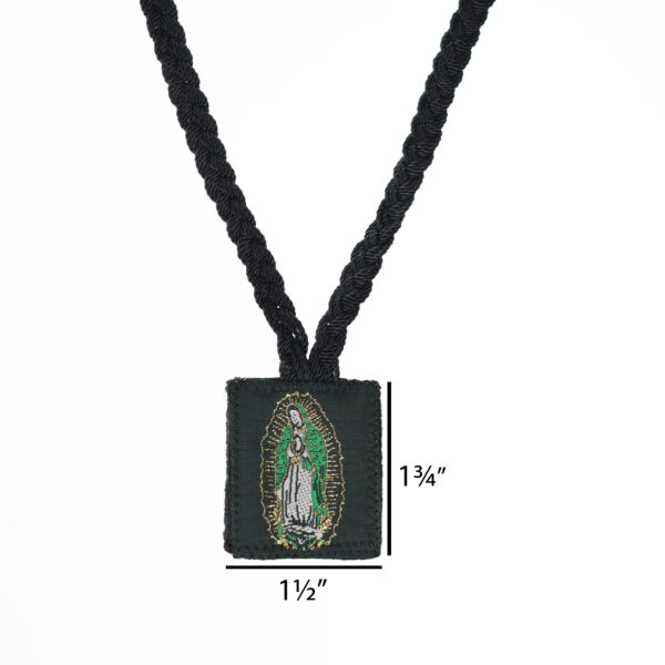 Saint Jude Thaddeus and Our Lady of Guadalupe Scapular | Black