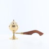 Brass Resin Burner with Wooden Handle | Charcoal & Copal Set