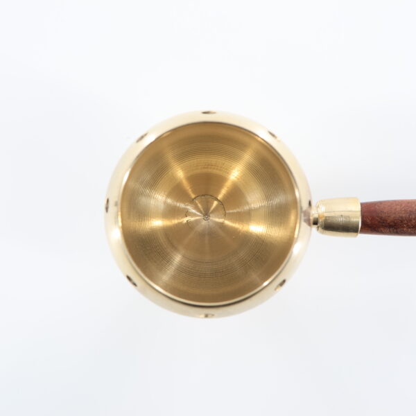 Brass Resin Burner with Wooden Handle | Charcoal & Copal Set
