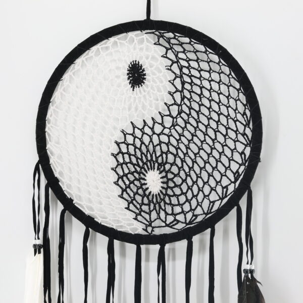 Black & White Yin-Yang Dream Catcher