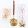 Brass Resin Burner with Wooden Handle | Charcoal & Copal Set