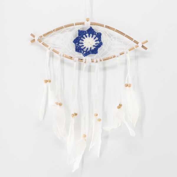 Blue and White Evil Eye Dream Catcher