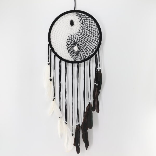 Black & White Yin-Yang Dream Catcher