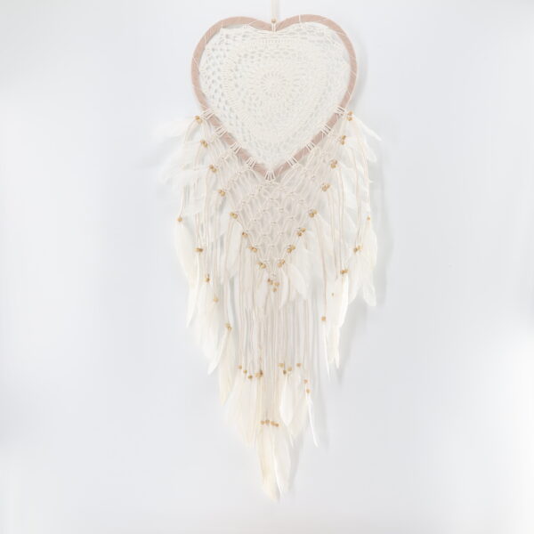 White Heart Dream Catcher