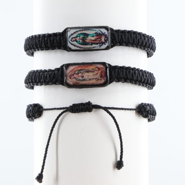 Virgin Mary Adult Bracelet | Black