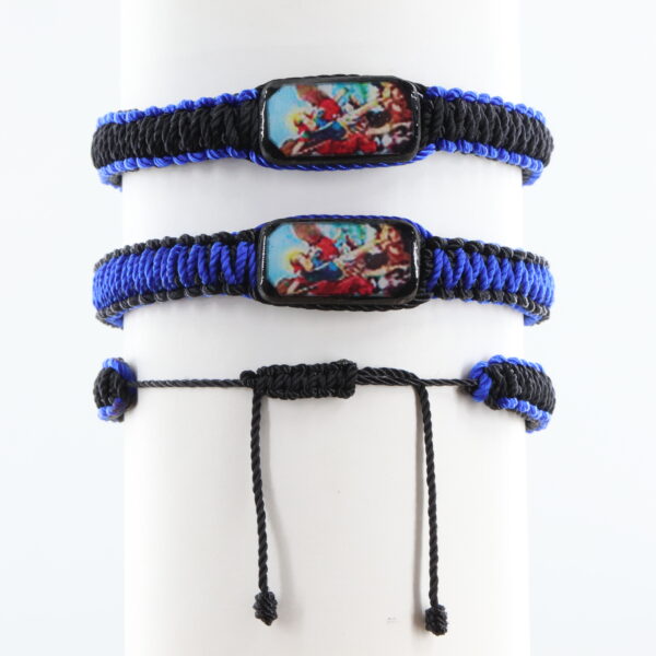 St Michael Archangel Black&Blue Adult Bracelet