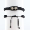 St Benedict Double Mini Medallion Bracelet | Black