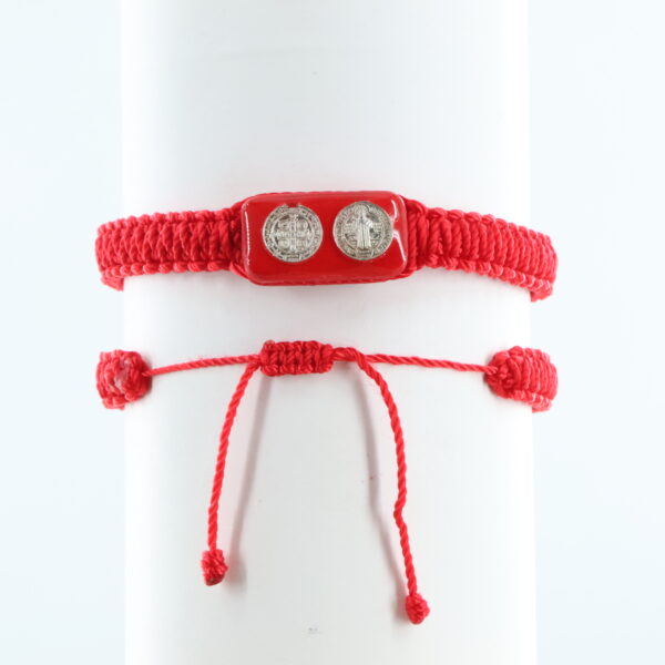 St Benedict Double Mini Medallion Bracelet | Red