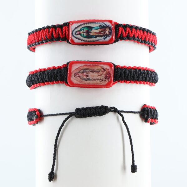 Virgin Mary Reversible Adult Bracelet | Red&Black